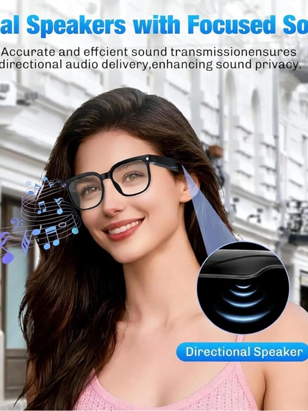 Smart Camera Glasses - Black